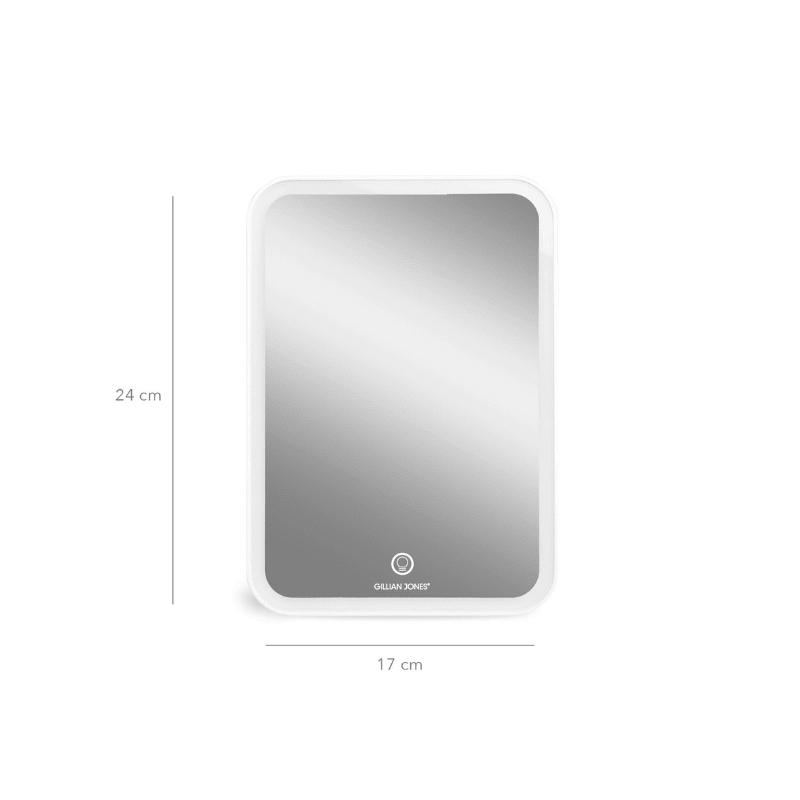 Tablet - spejl med LED - Hvid