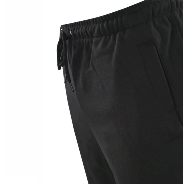 Knælange shorts med elastik - Sort