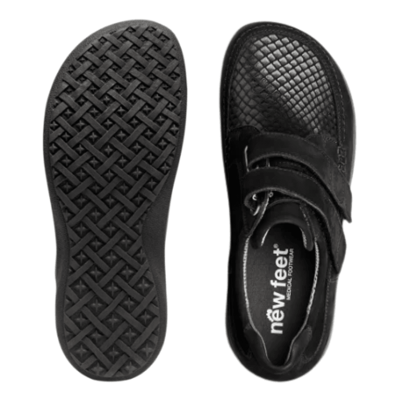 New Feet rummelig damesko - Sort
