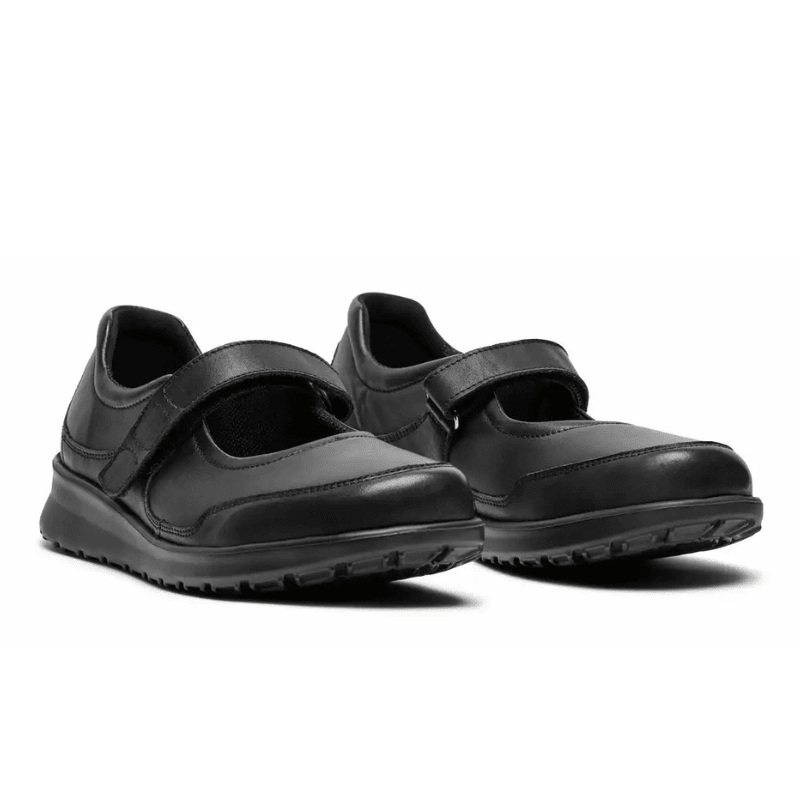 New Feet ballerina med velcro - Sort