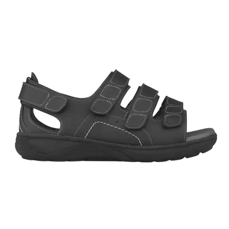New Feet herresandal med hælkappe - Sort