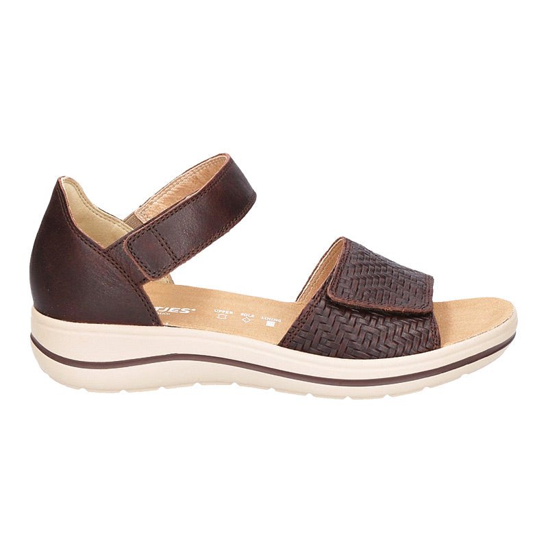 Hartjes damesandal - Nøddebrun - Seniorshop
