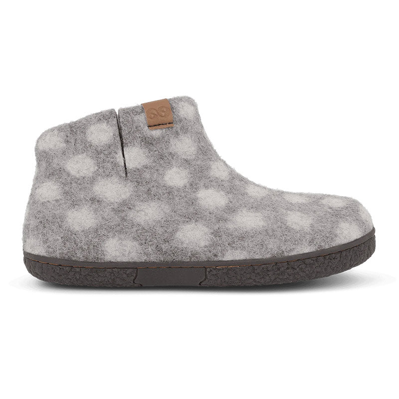 Green Comfort hjemmesko - Grå med prikker - Seniorshop