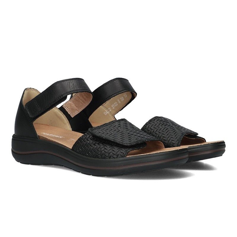 Hartjes damesandal - Sort - Seniorshop