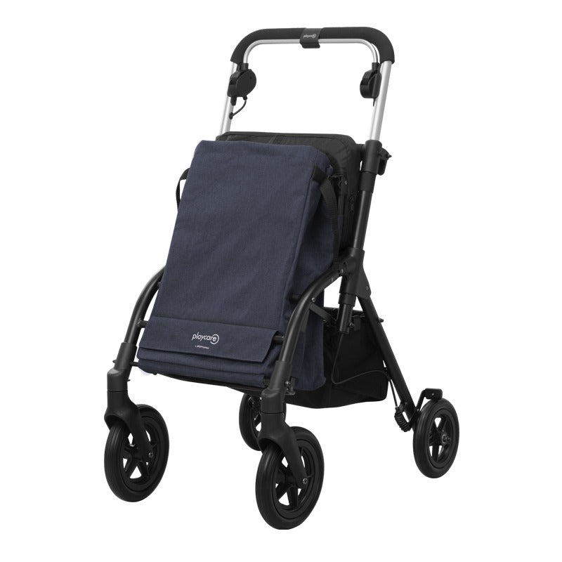 R05 indkøbsvogn med sæde - Blå - Seniorshop