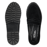 Green Comfort dameloafer - Sort ruskind