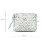 Stor toilettaske i quilt - Blomstret