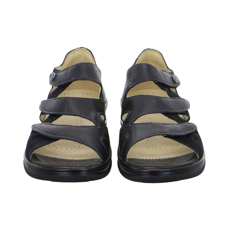 Fidelio damesandal med hælkappe - Sort