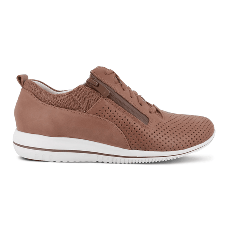 Green Comfort damesneaker - Cognac