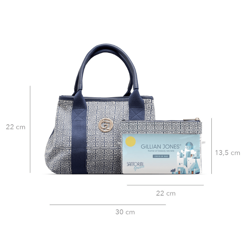 Mary toilettaske - Santorini print