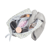 Stor toilettaske i quilt - Blomstret