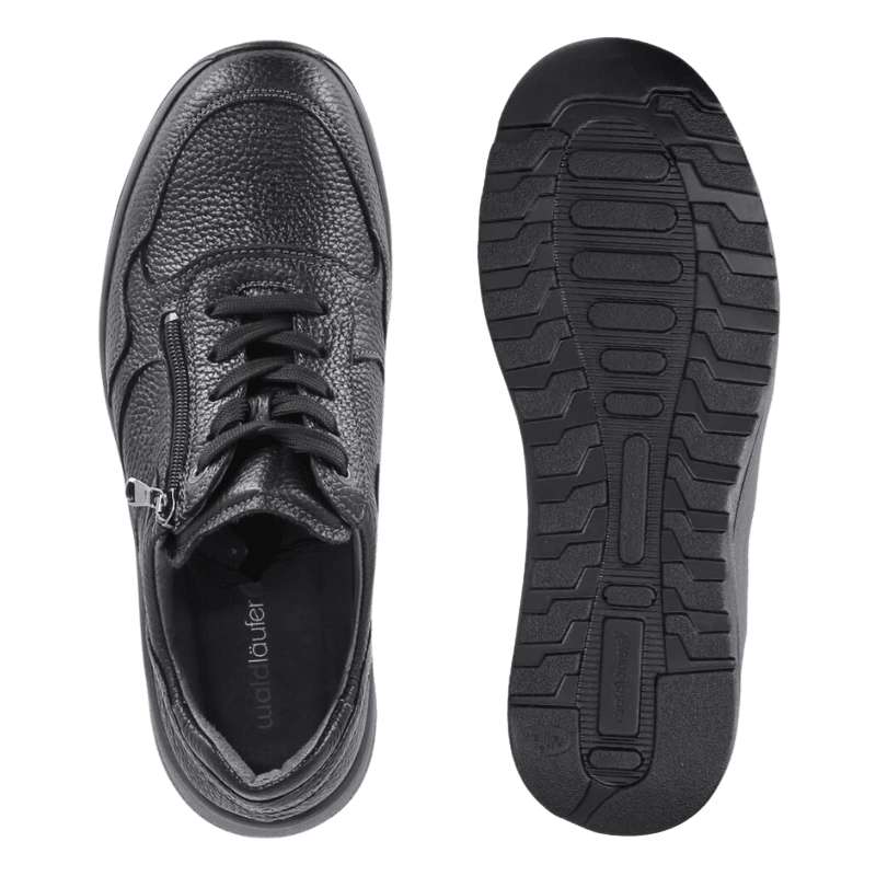 Waldläufer bred herresneaker - Sort