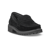 Green Comfort dameloafer - Sort ruskind