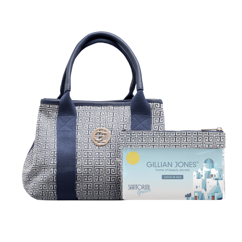Mary toilettaske - Santorini print