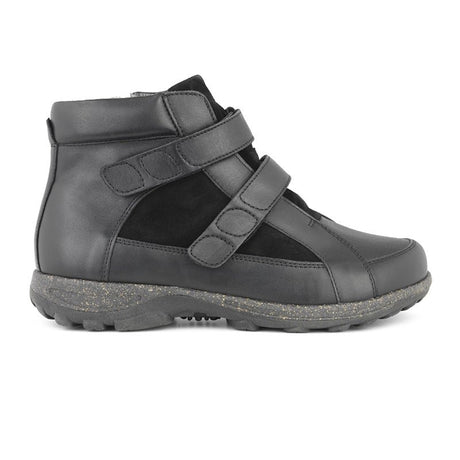 New Feet damestøvle med velcro - Sort - Seniorshop