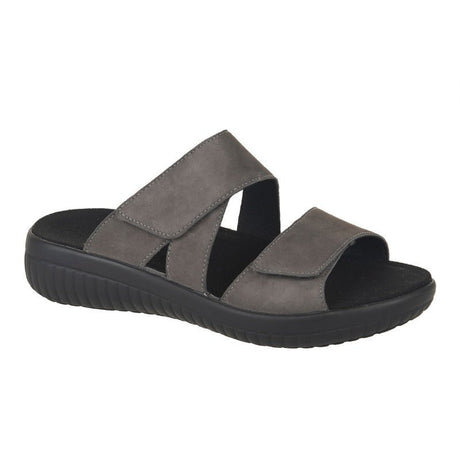 Fidelio damesandal - Mørkegrå - Seniorshop