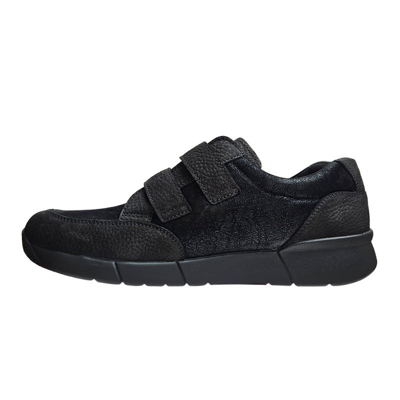 Berkemann herresko med velcro - Sort - Seniorshop