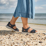 New Feetdamesandal - Mørkeblå - Seniorshop