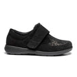 New Feet damesko med velcrorem - Sort - Seniorshop