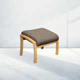 Hanstholm Plus skammel, Brunt stof - Seniorshop