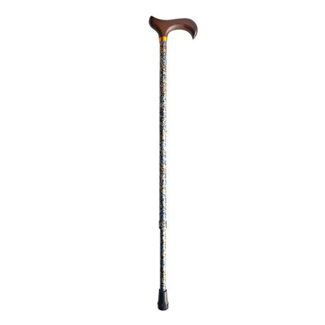 Stok med justerbar højde - Liberty blomst - Seniorshop