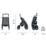 R05 indkøbsvogn med sæde - Grå - Seniorshop