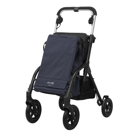 R05 indkøbsvogn med sæde - Blå - Seniorshop