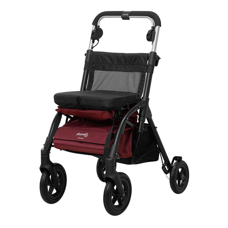 R05 indkøbsvogn med sæde - Bordeaux - Seniorshop
