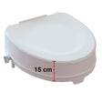 Toiletforhøjer med låg, 15 cm - Seniorshop