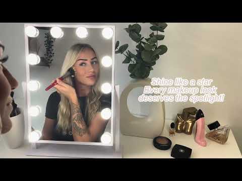 Makeup-Spiegel mit getöntem Licht - Weiß